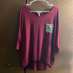 Maroon top